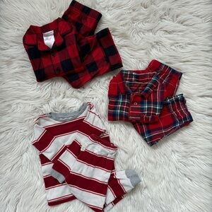 BURTS BEES Toddler Winter Pajamas 3pc Bundle